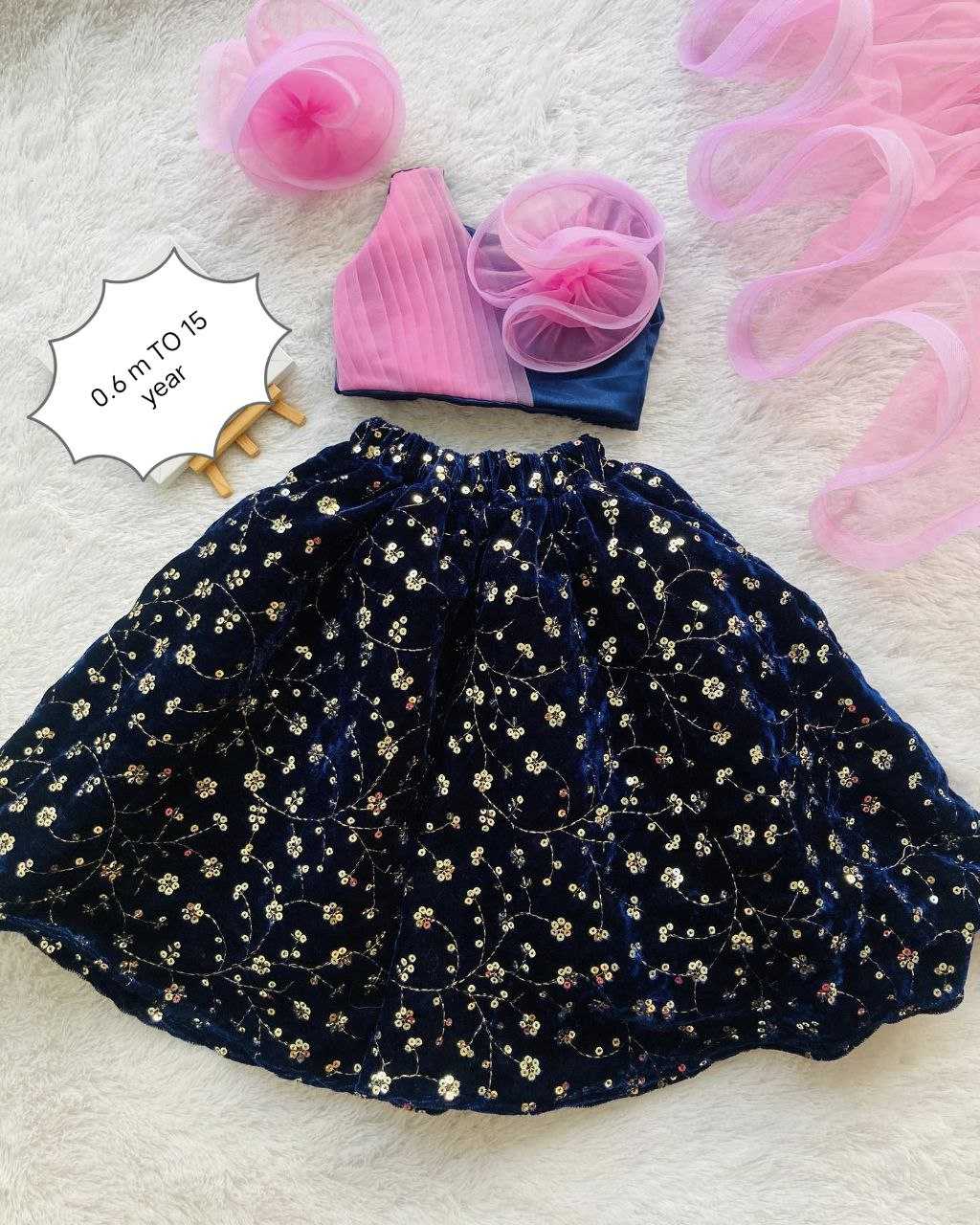 Ynf Velvet RIN107 343 Kids Wear Wholesale Kids Lehenga Kids Traditional Outfits Kids Lehenga Choli Baby Girl Lehenga Manufacturer