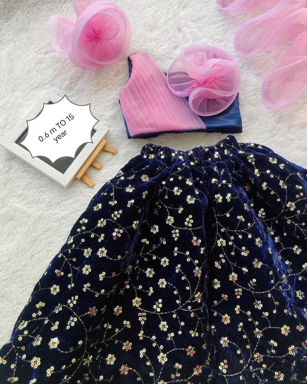 Ynf Velvet RIN107 343 Kids Wear Wholesale Kids Lehenga Kids Traditional Outfits Kids Lehenga Choli Baby Girl Lehenga Manufacturer