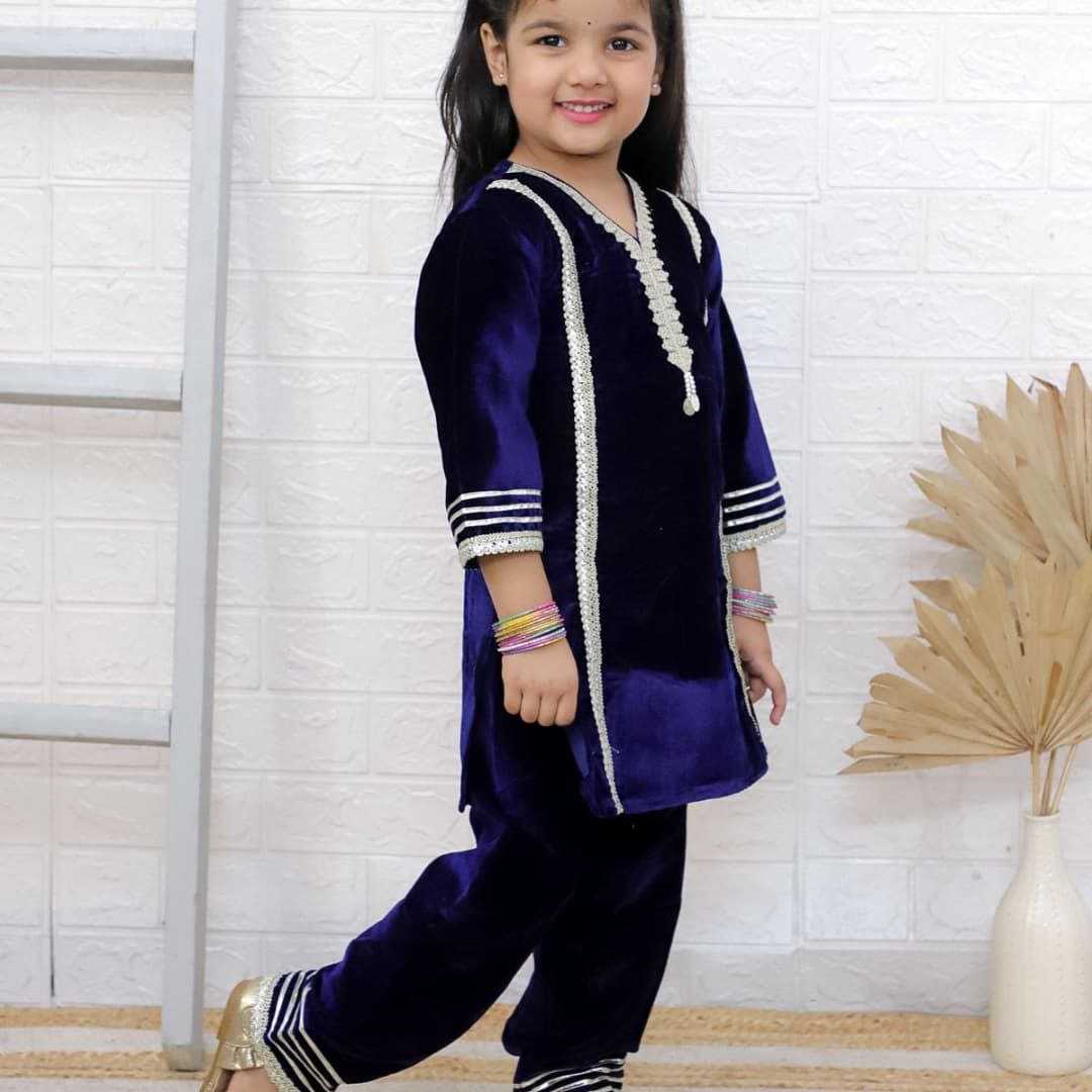 Ynf Velvet RIN107 371 Kids Wear Wholesale Kids Suit Kids Ethnic Wear Kids Traditional Outfits Manufacturer