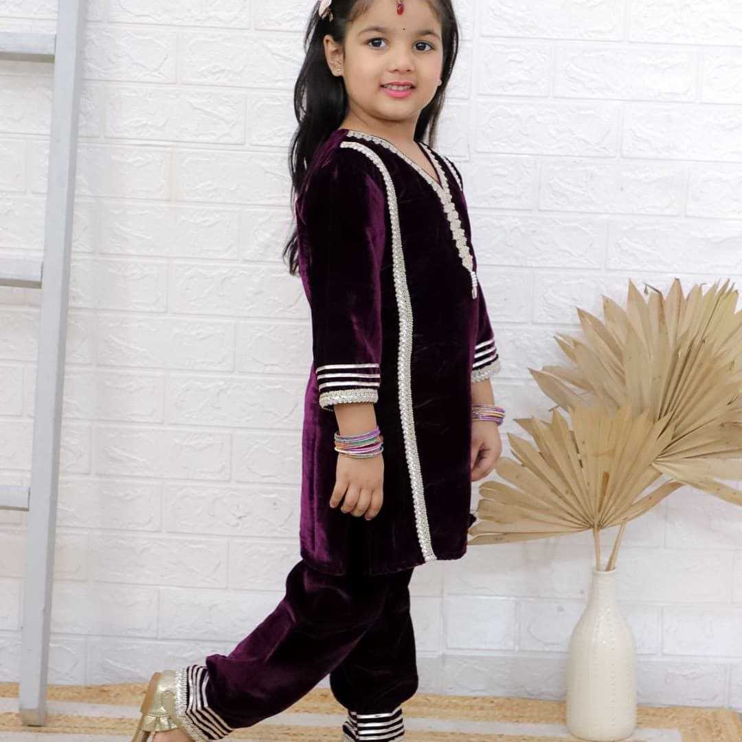 Ynf Velvet RIN107 371 Kids Wear Wholesale Kids Suit Kids Ethnic Wear Kids Traditional Outfits Manufacturer