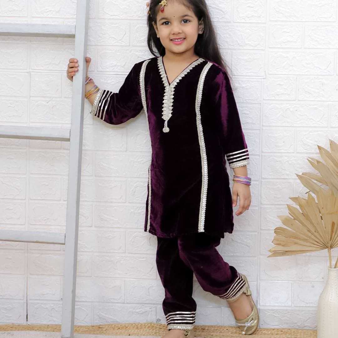 Ynf Velvet RIN107 371 Kids Wear Wholesale Kids Suit Kids Ethnic Wear Kids Traditional Outfits Manufacturer