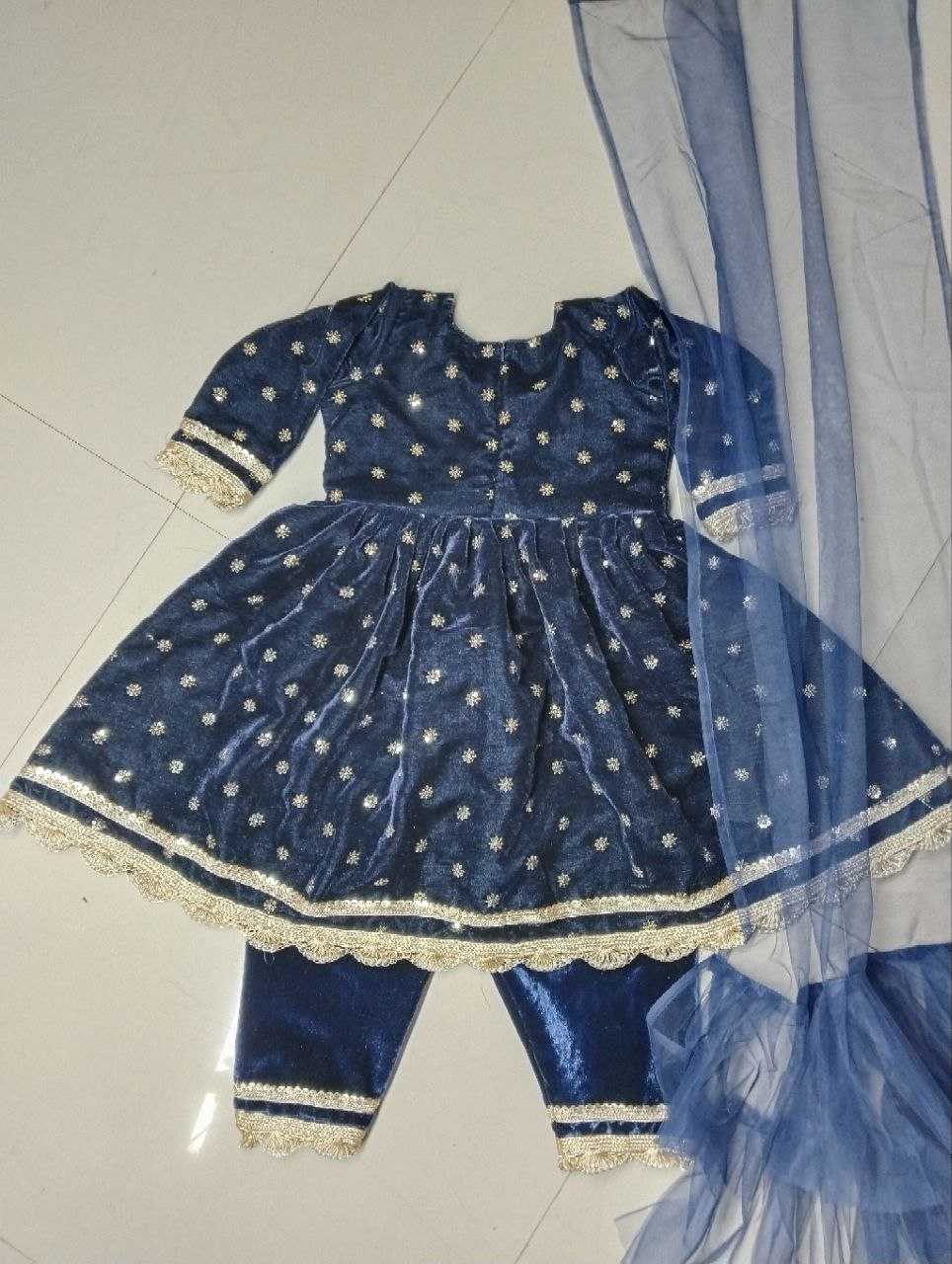 Ynf Velvet RIN107 372 Kids Wear Wholesale Kids Suit Kids Traditional Outfits Kids Anarkali Suits Manufacturer
