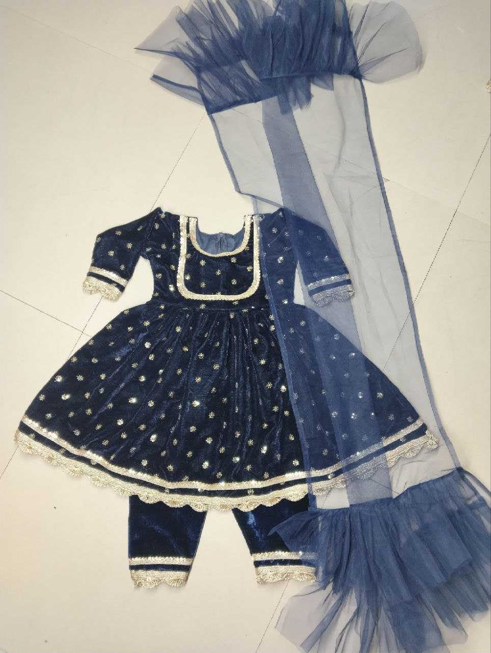 Ynf Velvet RIN107 372 Kids Wear Wholesale Kids Suit Kids Traditional Outfits Kids Anarkali Suits Manufacturer