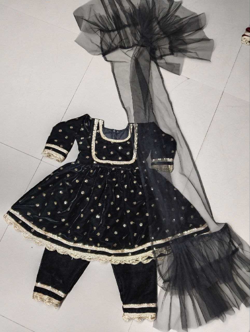 Ynf Velvet RIN107 372 Kids Wear Wholesale Kids Suit Kids Traditional Outfits Kids Anarkali Suits Manufacturer