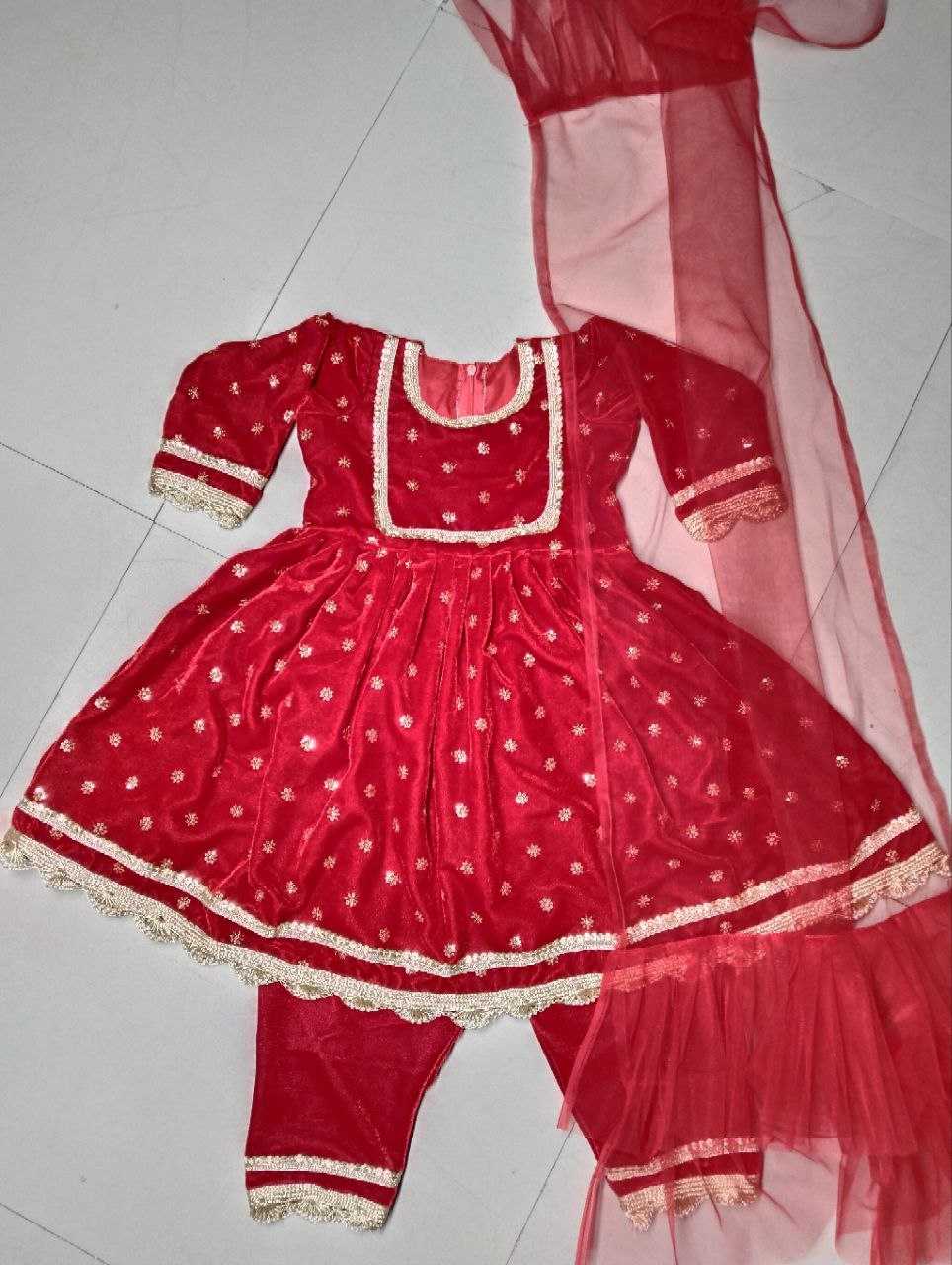 Ynf Velvet RIN107 372 Kids Wear Wholesale Kids Suit Kids Traditional Outfits Kids Anarkali Suits Manufacturer