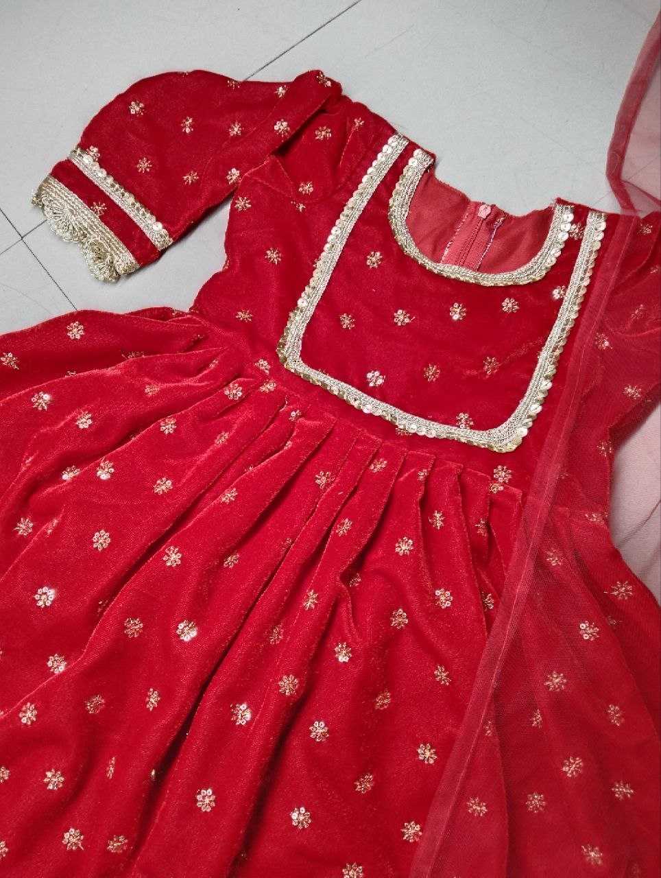 Ynf Velvet RIN107 372 Kids Wear Wholesale Kids Suit Kids Traditional Outfits Kids Anarkali Suits Manufacturer