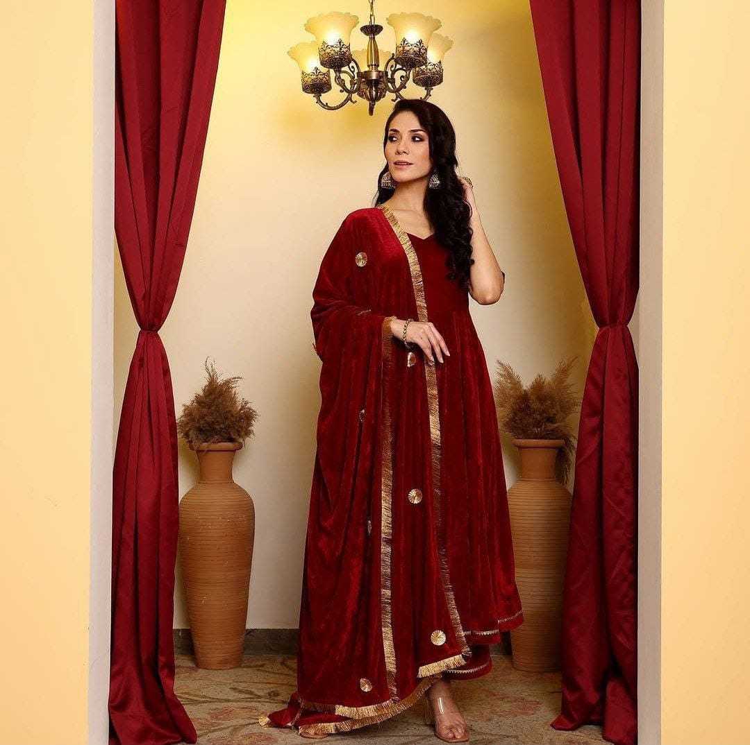 Ynf Velvet RIN157 2068 Gowns Wedding Collections Plus Size Collections Wholesale Wedding Gown Designer Gowns Velvet Gowns Manufacturer