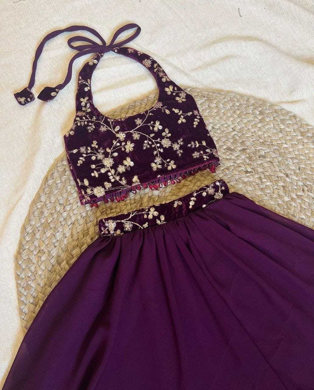 Ynf Velvet RIN157 8114 Kids Wear Wholesale Kids Lehenga Kids Lehenga Choli Baby Girl Lehenga Manufacturer