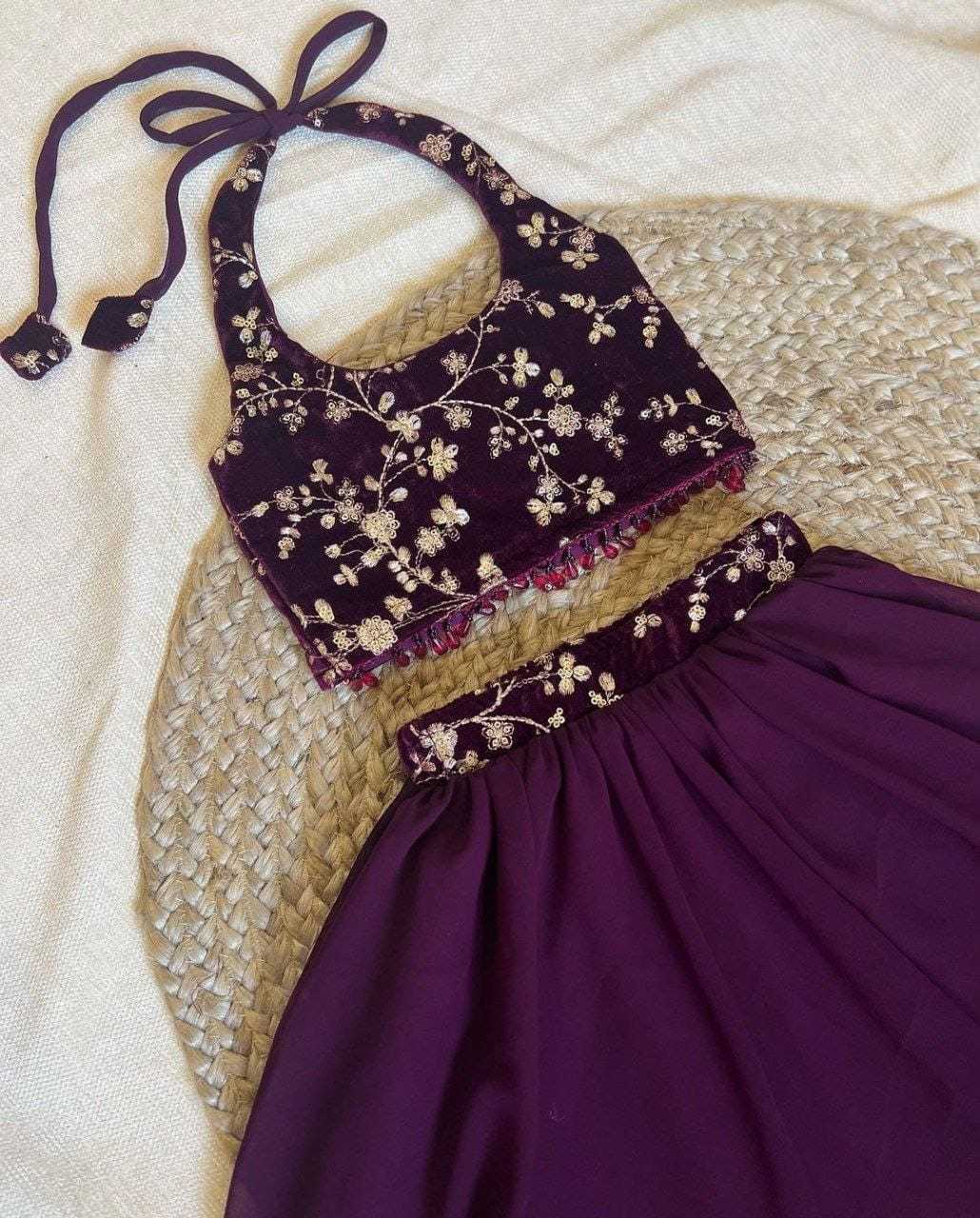 Ynf Velvet RIN157 8114 Kids Wear Wholesale Kids Lehenga Kids Lehenga Choli Baby Girl Lehenga Manufacturer