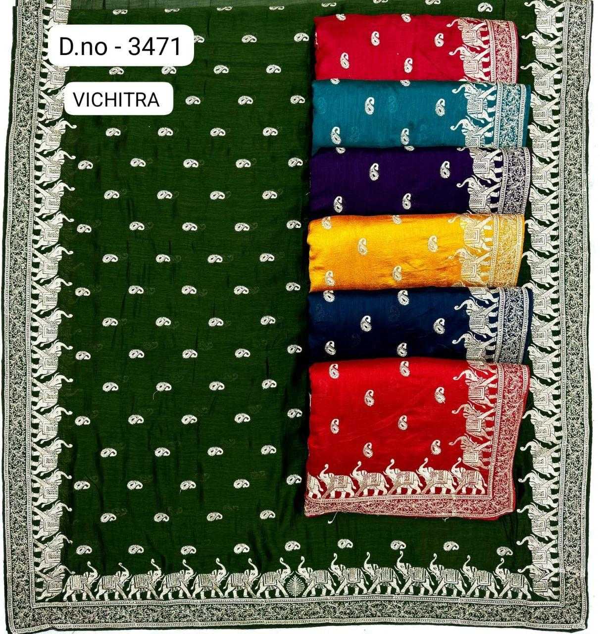 Ynf Vichitra Silk KESH114 3471 Silk Sarees Wedding Collections Festive Collections Wholesale Designer Silk Sarees Zari Border Silk Sarees Embroidered Silk Sarees Manufacturer