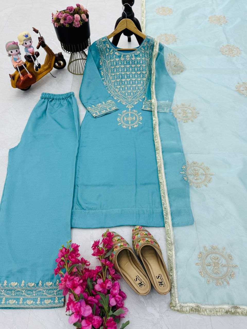 Ynf Vichitra Silk KESH158 10096 Suits & Dresses Wedding Collections Festive Collections Wholesale Embroidery Suits Ladies Silk Suit Designer Suits Manufacturer