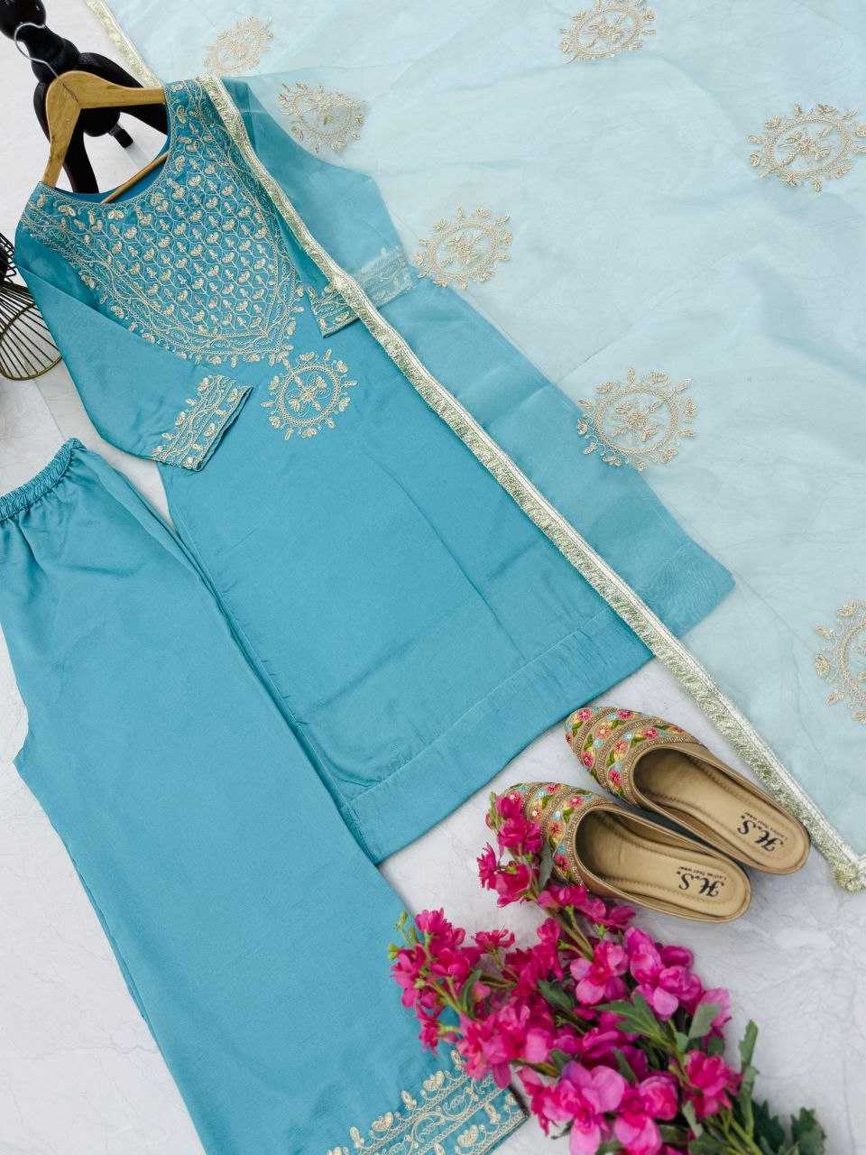 Ynf Vichitra Silk KESH158 10096 Suits & Dresses Wedding Collections Festive Collections Wholesale Embroidery Suits Ladies Silk Suit Designer Suits Manufacturer