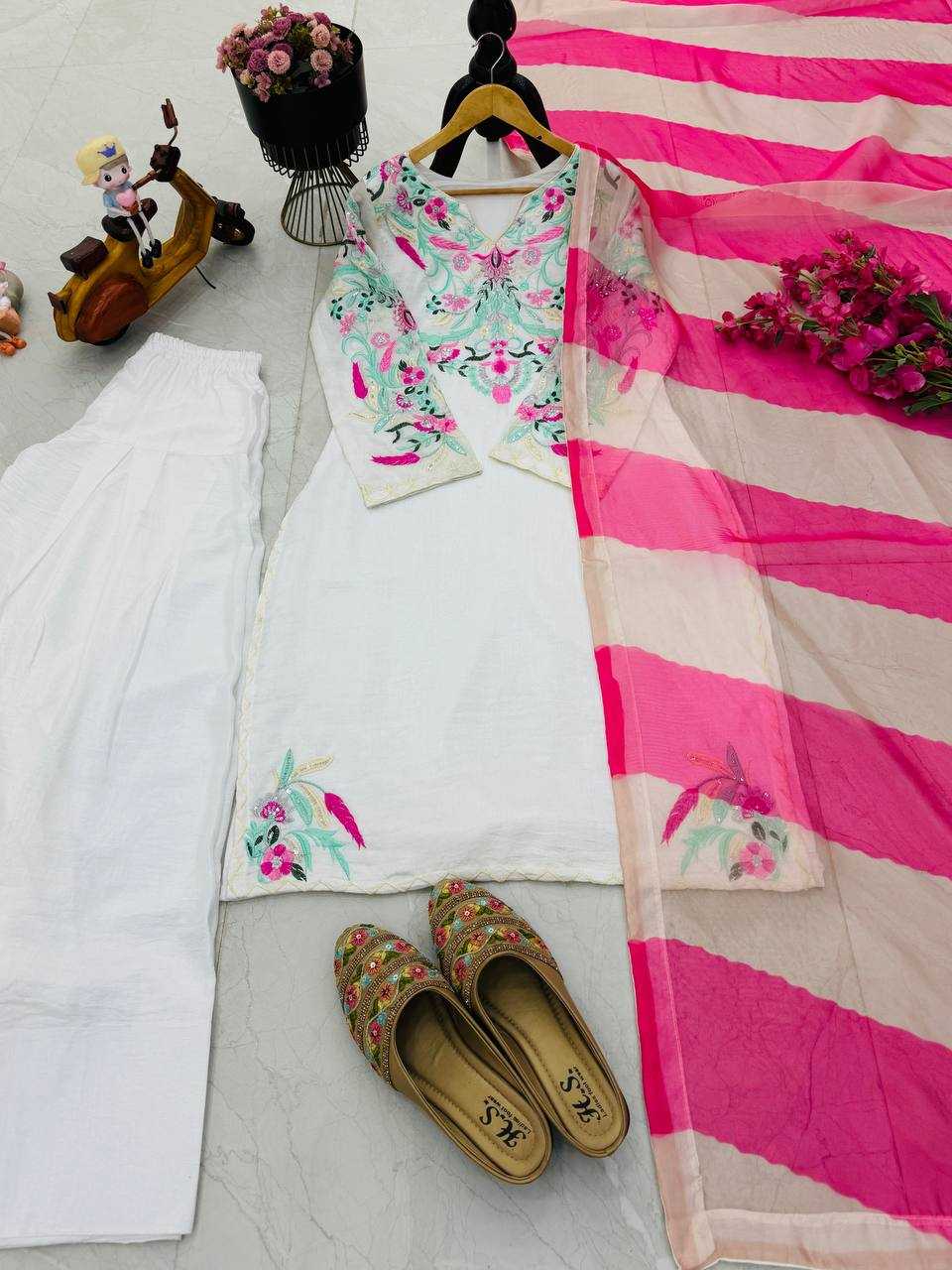 Ynf Vichitra Silk KESH158 10101 Suits & Dresses Wedding Collections Festive Collections Wholesale Embroidery Suits Palazzo Suit Ladies Silk Suit Manufacturer