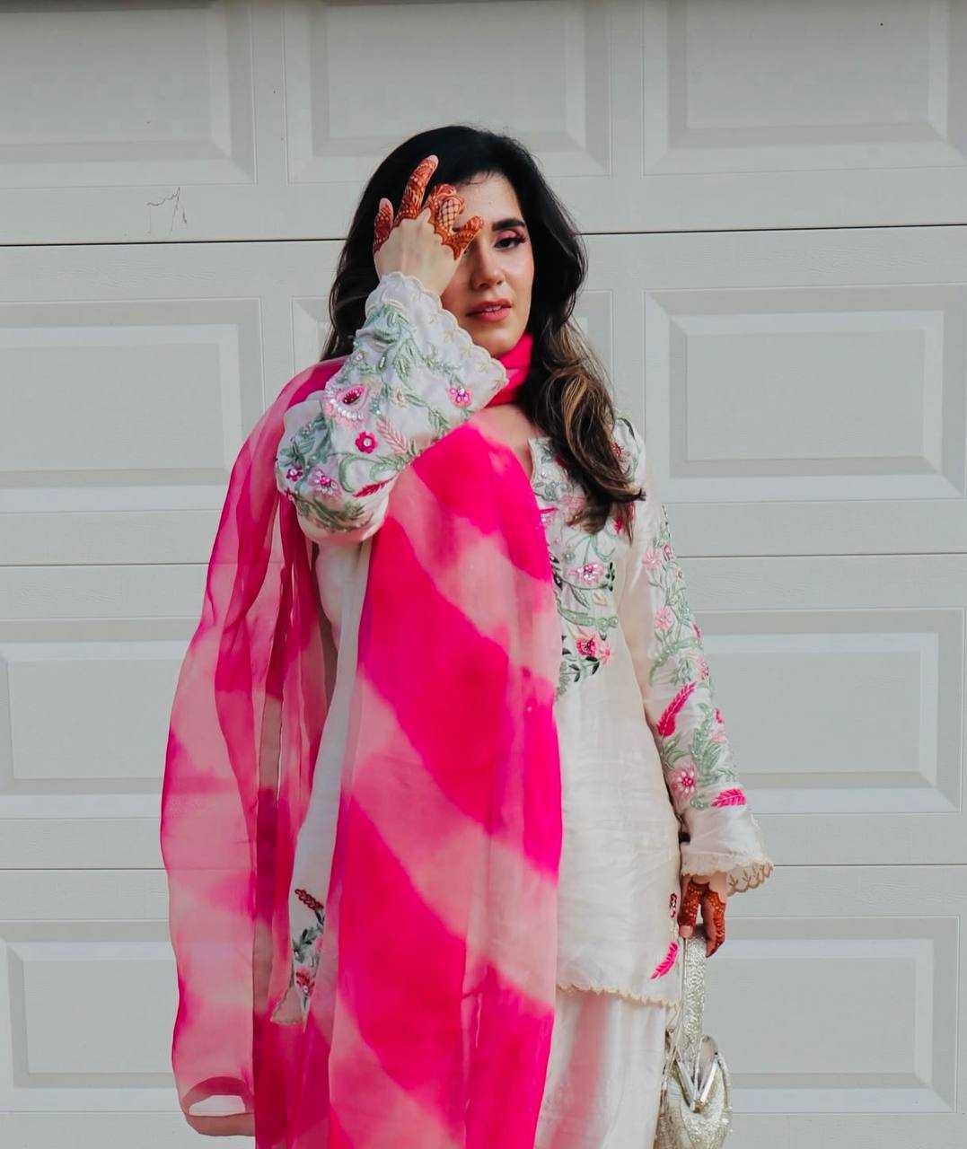 Ynf Vichitra Silk KESH158 10101 Suits & Dresses Wedding Collections Festive Collections Wholesale Embroidery Suits Palazzo Suit Ladies Silk Suit Manufacturer