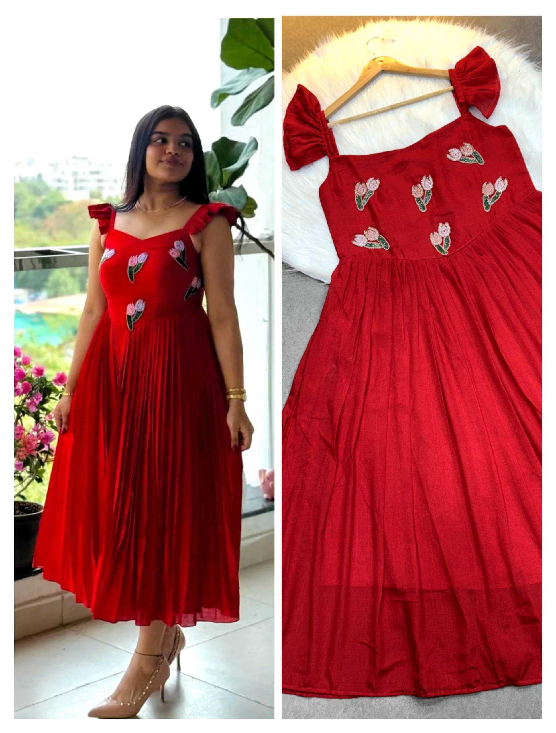 Ynf Vichitra Silk KESH485 78 Gowns Wholesale Designer Gowns Indo-Western Gowns Silk Gowns Manufacturer