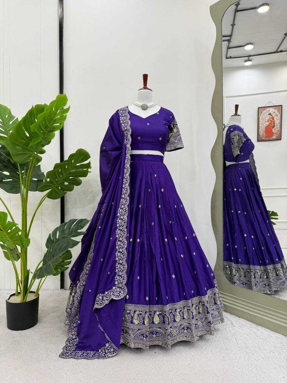 Ynf Vichitra Silk KESH495 vichitra Lehengas Wedding Collections Wholesale Sequins Lehenga Sangeet Outfits Manufacturer