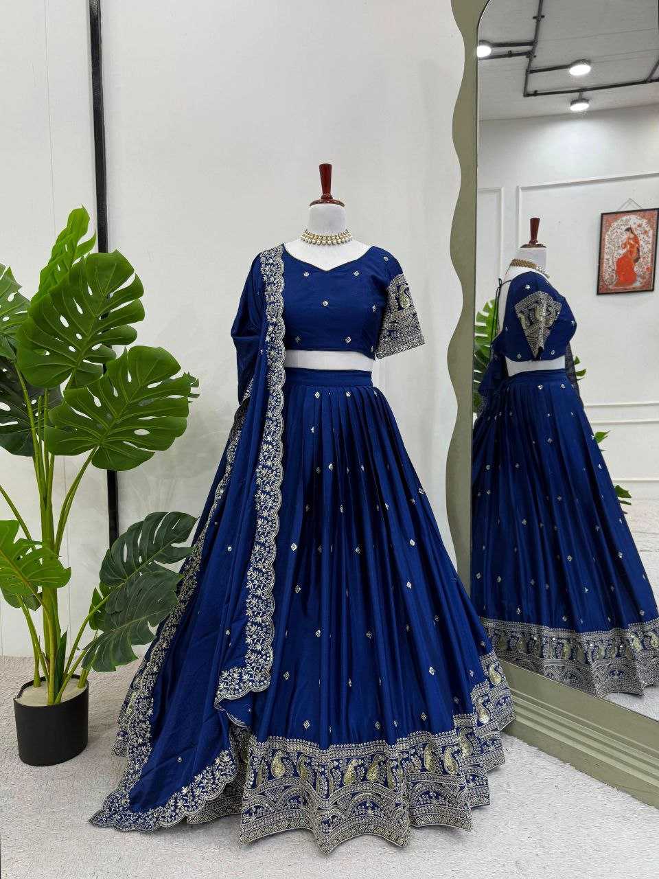 Ynf Vichitra Silk KESH495 vichitra Lehengas Wedding Collections Wholesale Sequins Lehenga Sangeet Outfits Manufacturer
