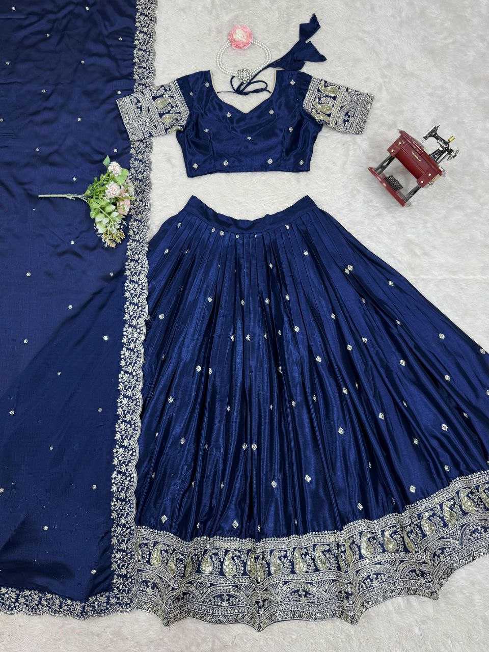 Ynf Vichitra Silk KESH495 vichitra Lehengas Wedding Collections Wholesale Sequins Lehenga Sangeet Outfits Manufacturer