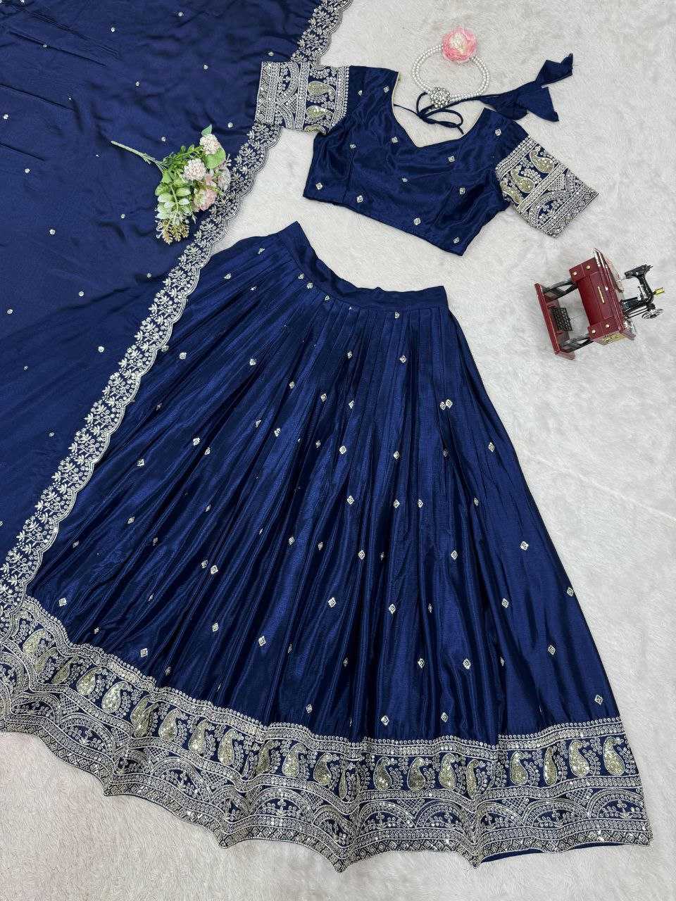 Ynf Vichitra Silk KESH495 vichitra Lehengas Wedding Collections Wholesale Sequins Lehenga Sangeet Outfits Manufacturer