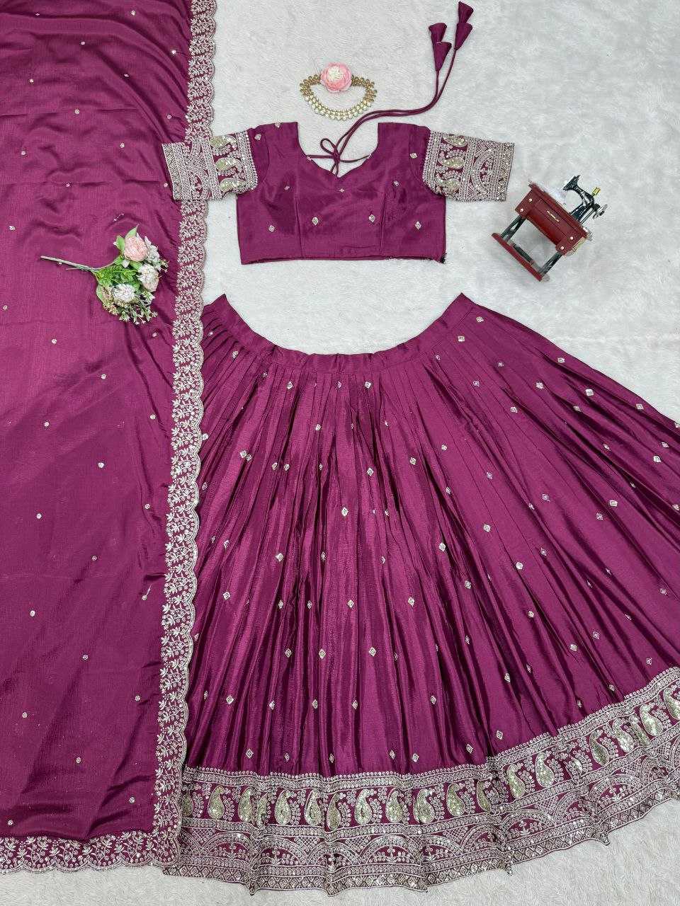 Ynf Vichitra Silk KESH495 vichitra Lehengas Wedding Collections Wholesale Sequins Lehenga Sangeet Outfits Manufacturer
