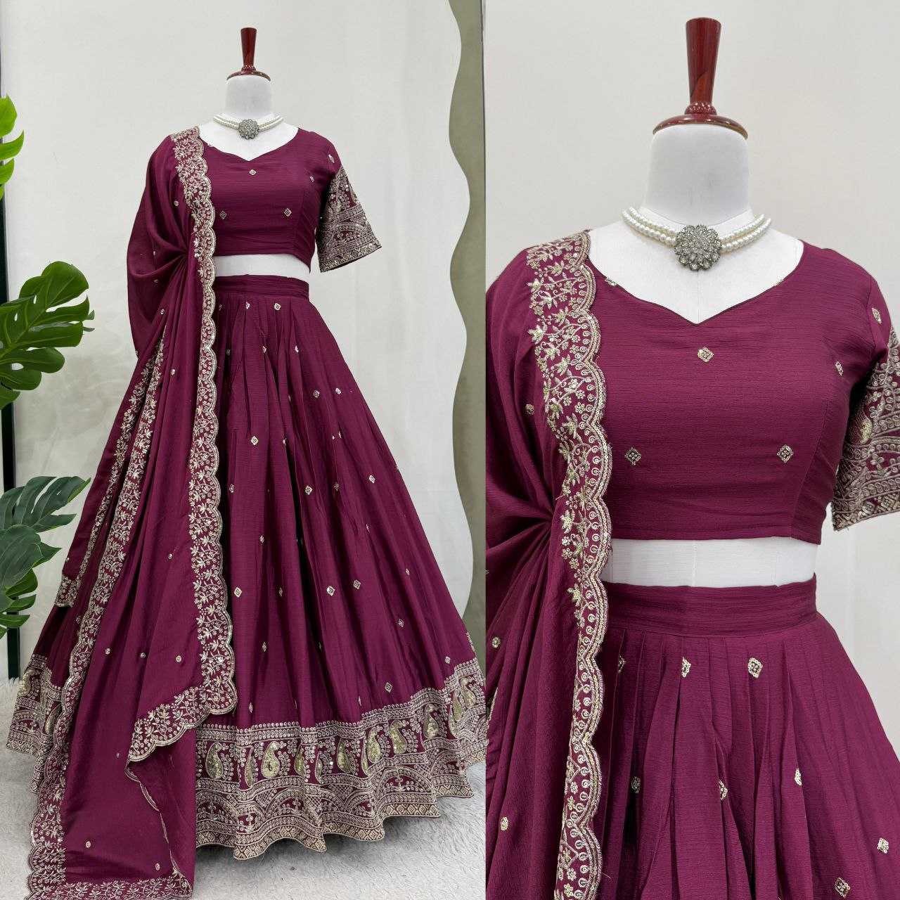 Ynf Vichitra Silk KESH495 vichitra Lehengas Wedding Collections Wholesale Sequins Lehenga Sangeet Outfits Manufacturer