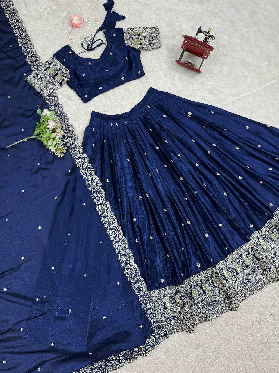 Ynf Vichitra Silk KESH495 vichitra Lehengas Wedding Collections Wholesale Sequins Lehenga Sangeet Outfits Manufacturer