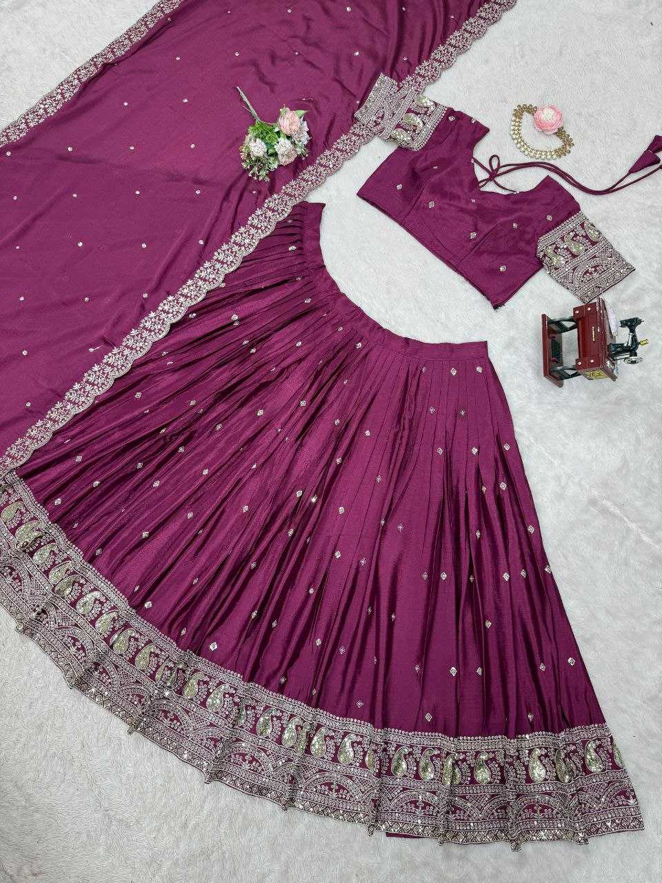 Ynf Vichitra Silk KESH495 vichitra Lehengas Wedding Collections Wholesale Sequins Lehenga Sangeet Outfits Manufacturer