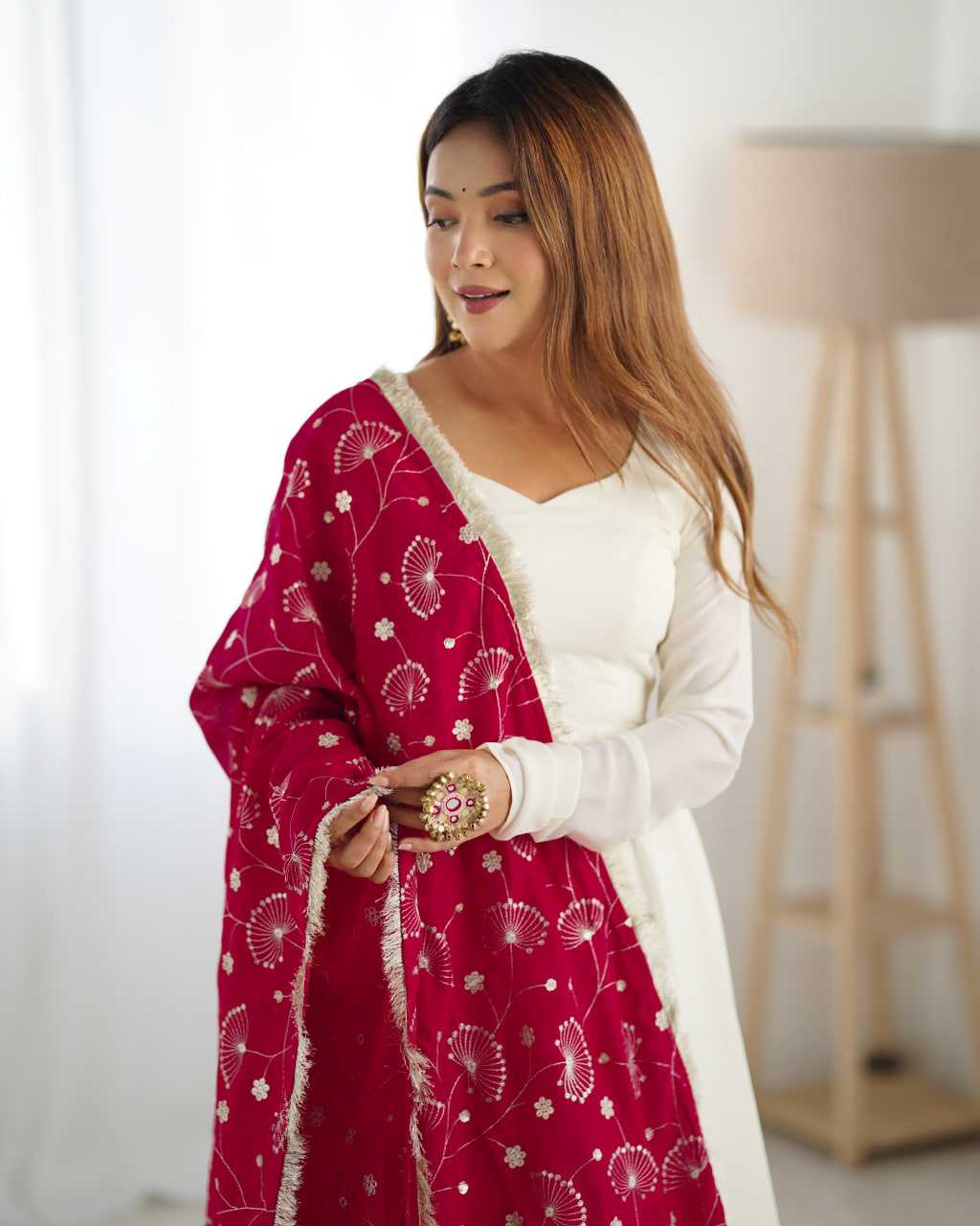 Ynf Vichitra Silk KESH504 45 Gowns Wedding Collections Festive Collections Wholesale Anarkali Gown Silk Gowns White Gown Manufacturer