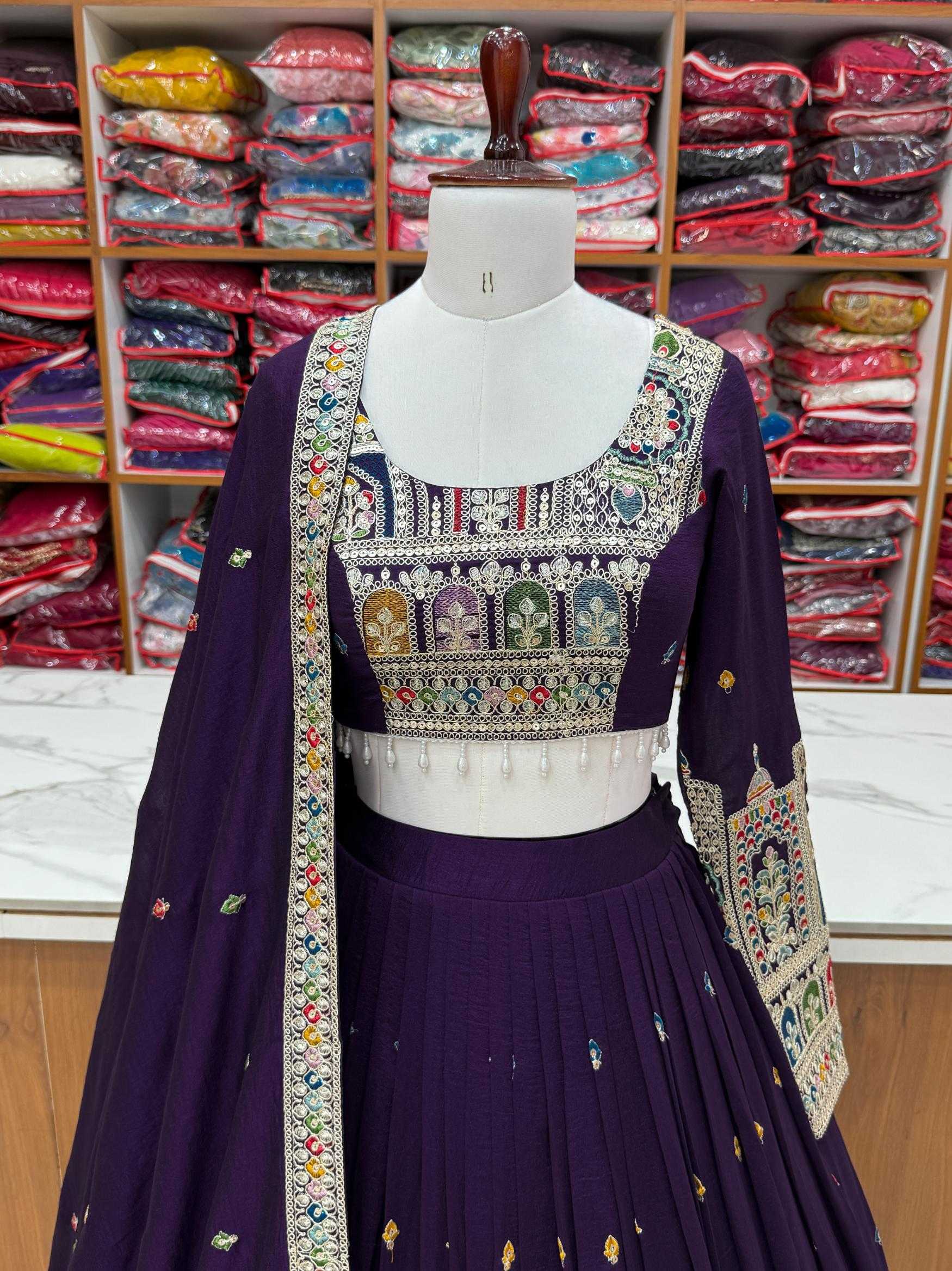 Ynf Vichitra Silk KESH504 54 Lehengas Wholesale Designer Lehenga Fancy Lehenga Embroidered Lehenga Manufacturer