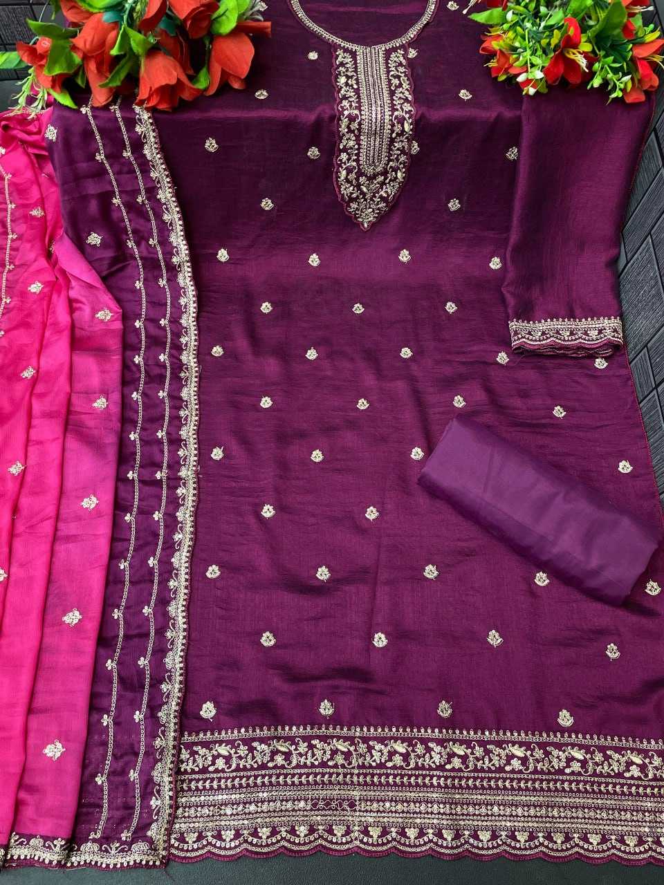 Ynf Vichitra Silk KESH504 69451 Suits & Dresses Wholesale Ladies Suits Palazzo Suit Party wear suits Manufacturer