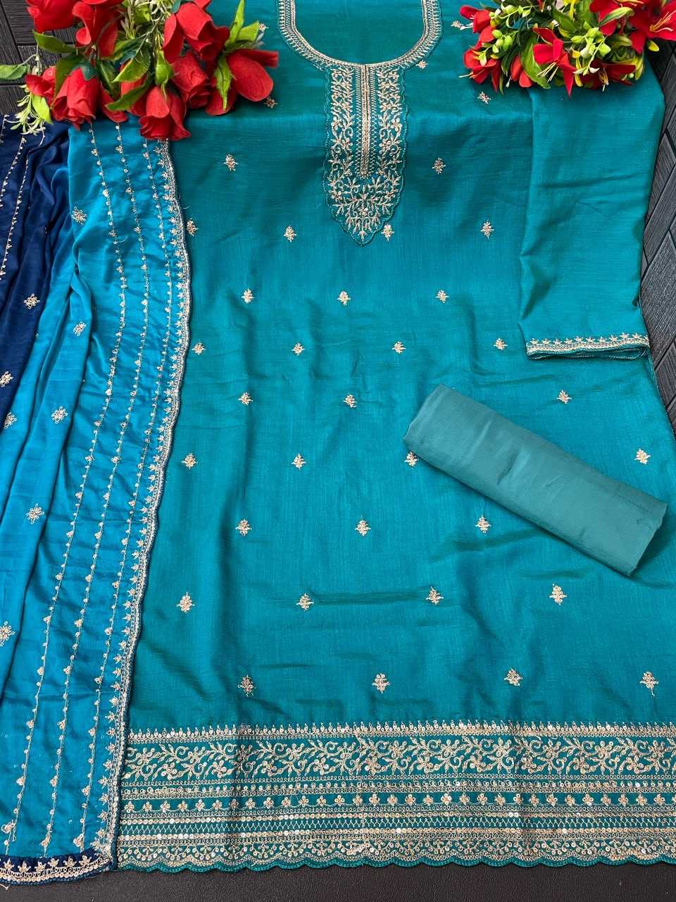 Ynf Vichitra Silk KESH504 69451 Suits & Dresses Wholesale Ladies Suits Palazzo Suit Party wear suits Manufacturer