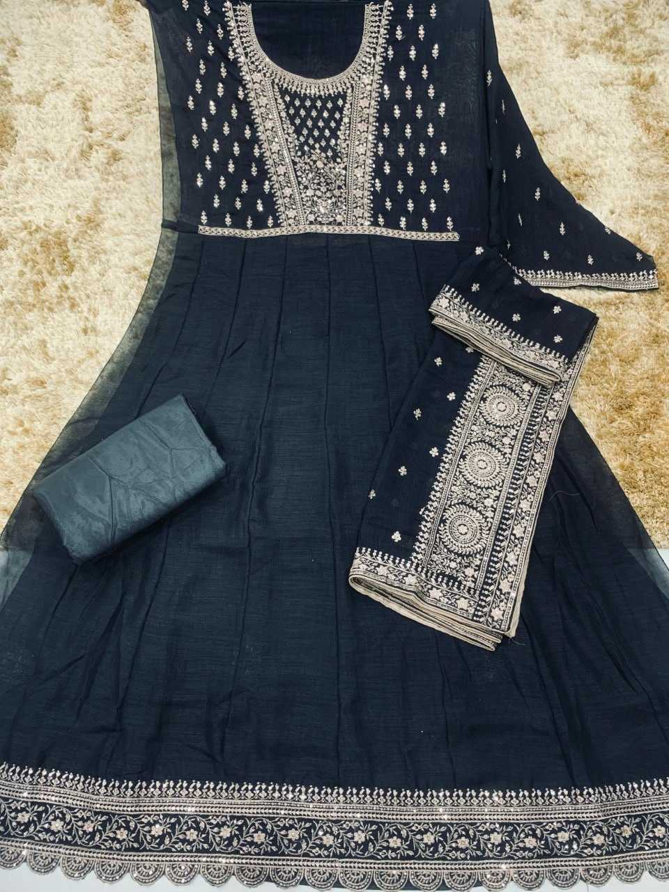 Ynf Vichitra Silk KESH504 9577 Gowns Wholesale Fancy Gowns Embroidery Gowns Anarkali Gown Long Gowns Sequin Gowns Manufacturer