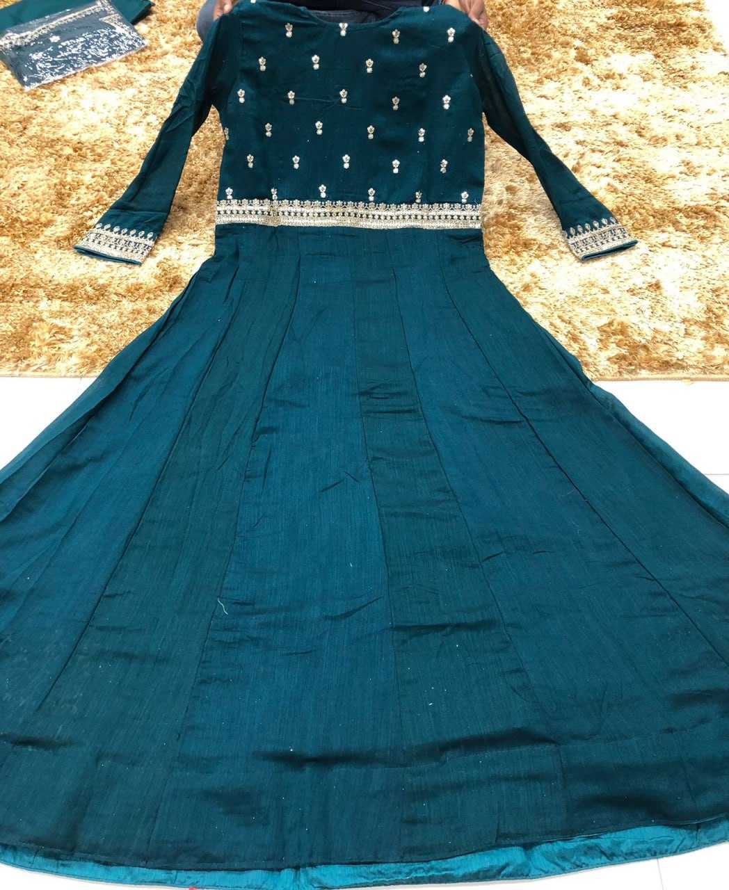Ynf Vichitra Silk KESH504 96413 Gowns Wedding Collections Festive Collections Wholesale Embroidery Gowns Silk Gowns Sequin Gowns Manufacturer
