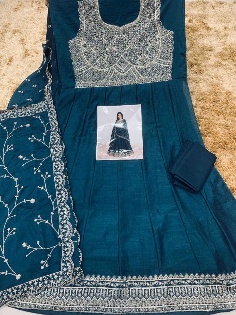 Ynf Vichitra Silk KESH504 9943 Gowns Wholesale Fancy Gowns Embroidery Gowns Anarkali Gown Long Gowns Manufacturer