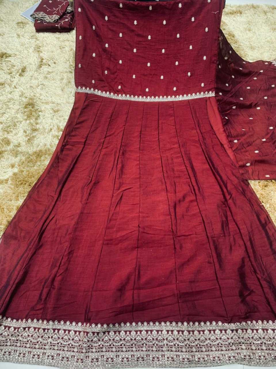 Ynf Vichitra Silk KESH504 9943 Gowns Wholesale Fancy Gowns Embroidery Gowns Anarkali Gown Long Gowns Manufacturer