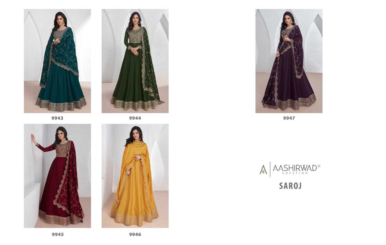 Ynf Vichitra Silk KESH504 9943 Gowns Wholesale Fancy Gowns Embroidery Gowns Anarkali Gown Long Gowns Manufacturer
