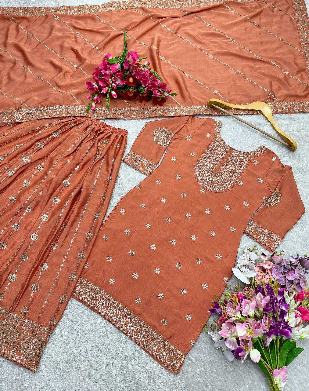 Ynf Vichitra Silk KESH506 1161 Suits & Dresses Wedding Collections Festive Collections Wholesale Sharara Salwar Suits Embroidery Suits Ladies Silk Suit Manufacturer