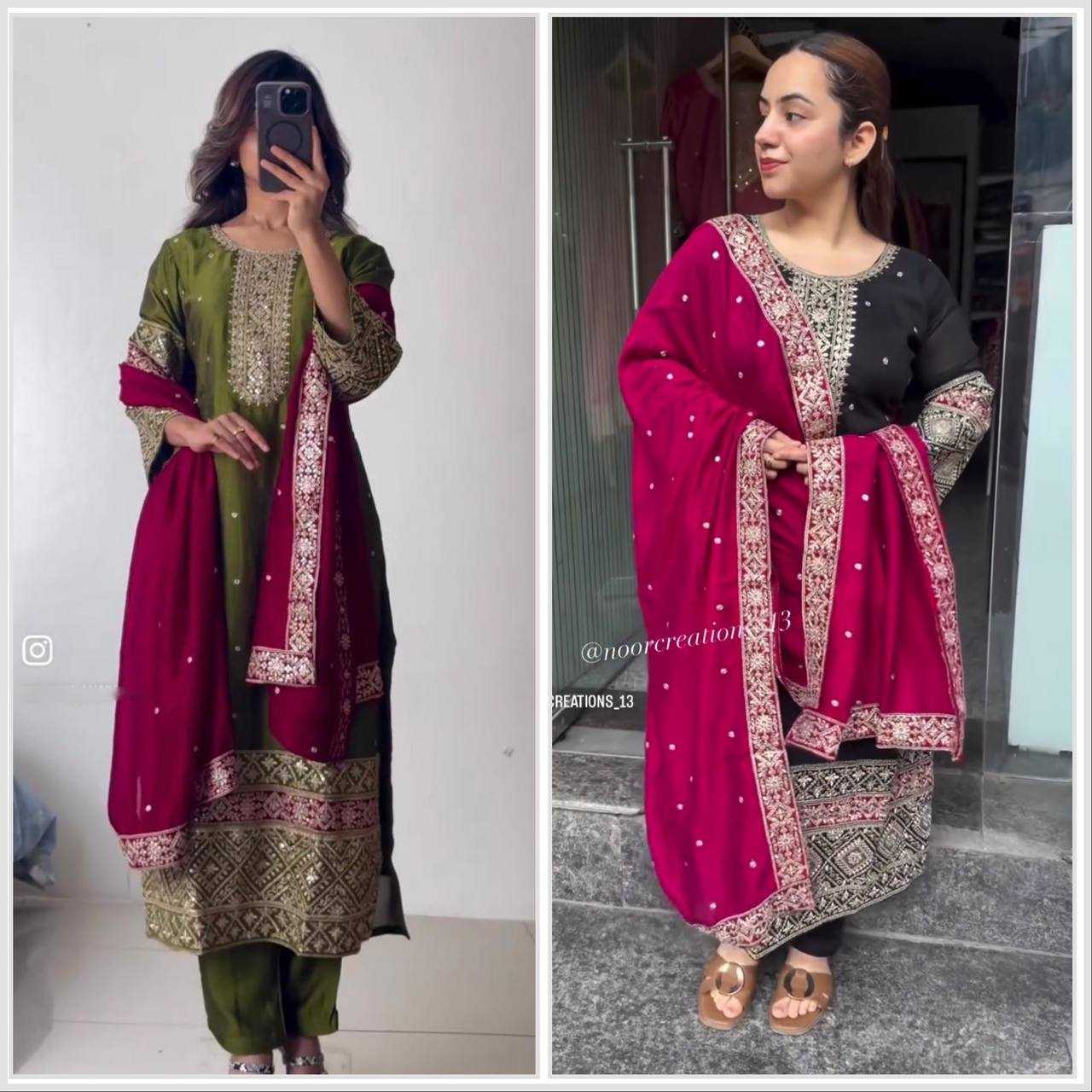 Ynf Vichitra Silk KESH506 1162 Suits & Dresses Wedding Collections Festive Collections Wholesale Embroidery Suits Ladies Silk Suit Wedding Outfits Manufacturer