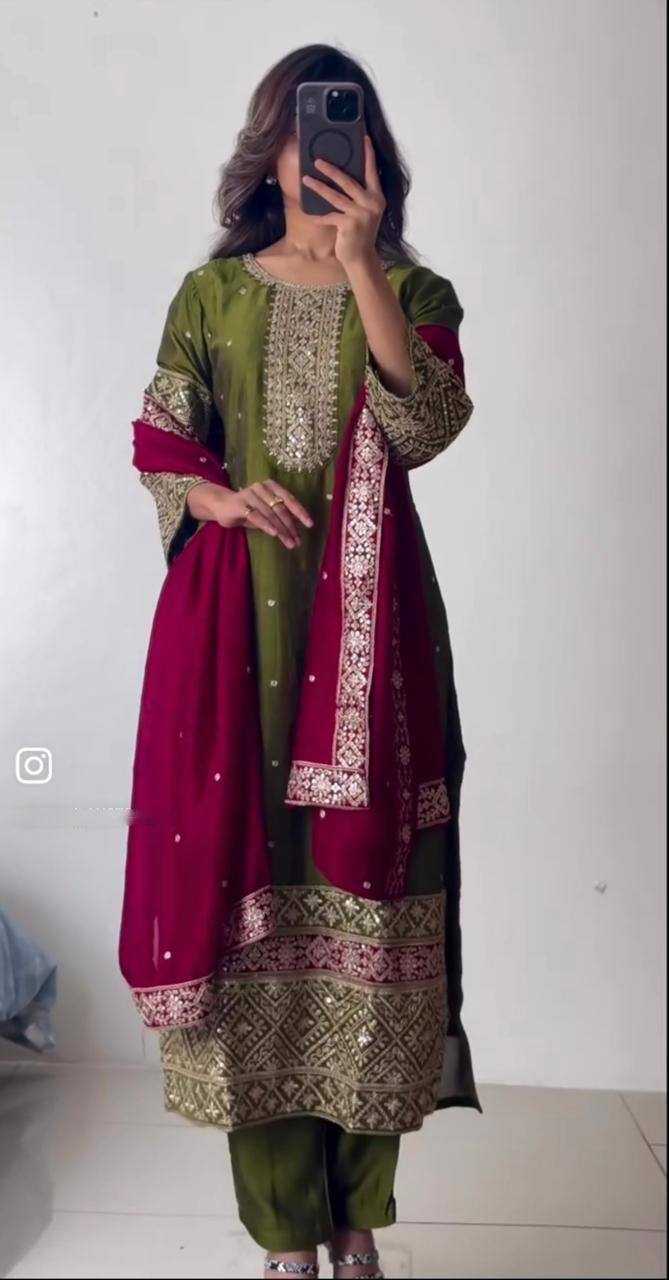 Ynf Vichitra Silk KESH506 1162 Suits & Dresses Wedding Collections Festive Collections Wholesale Embroidery Suits Ladies Silk Suit Wedding Outfits Manufacturer