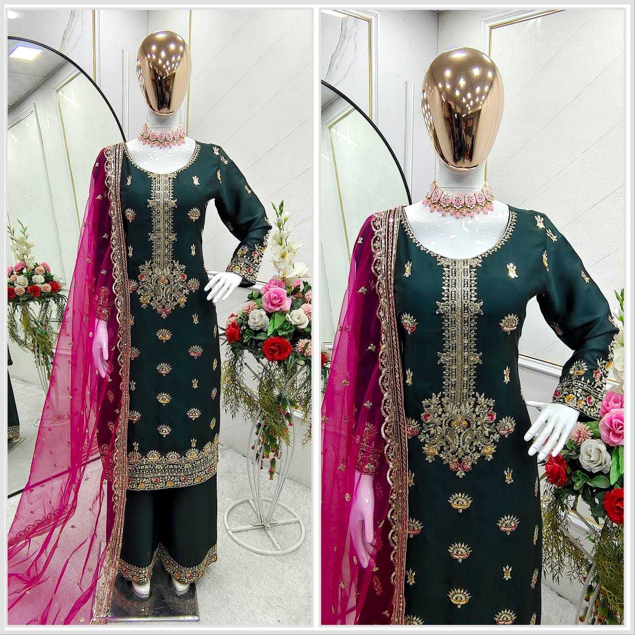 Ynf Vichitra Silk KESH506 1166 Suits & Dresses Wholesale Ladies Suits Embroidery Suits Designer Suits Manufacturer