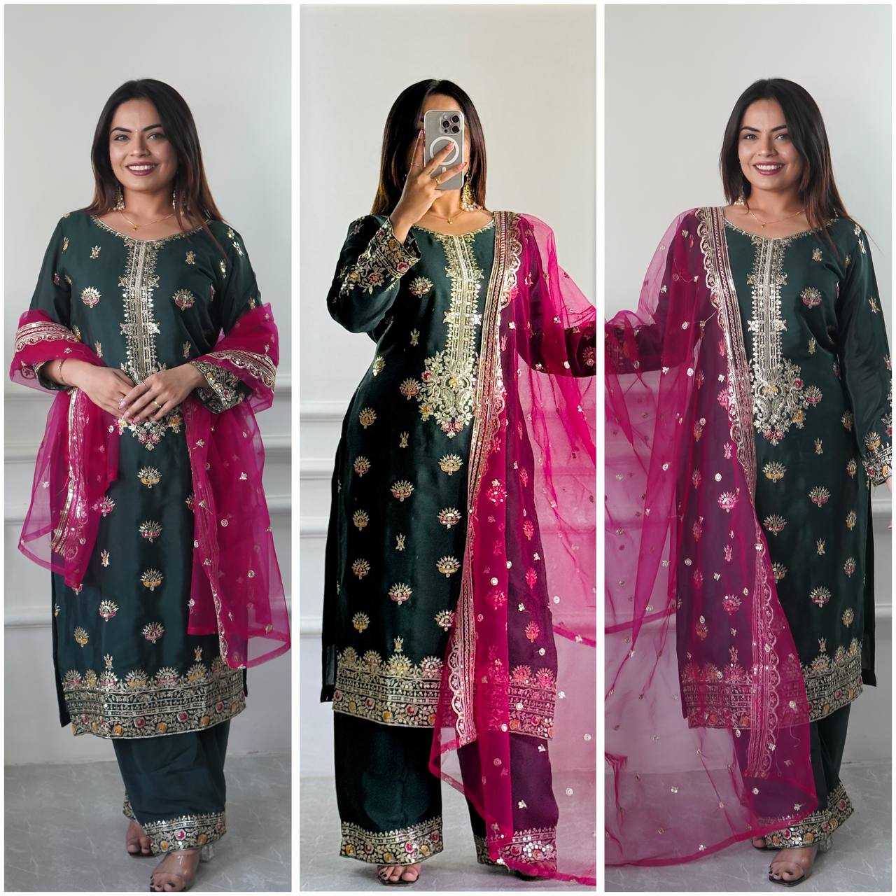 Ynf Vichitra Silk KESH506 1166 Suits & Dresses Wholesale Ladies Suits Embroidery Suits Designer Suits Manufacturer