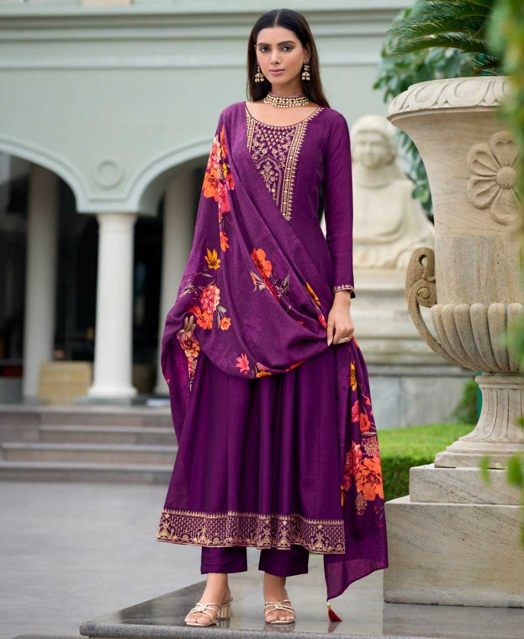 Ynf Vichitra Silk KESH507 135 Suits & Dresses Wholesale Ladies Suits Designer Suits Long Kurti Suits Manufacturer