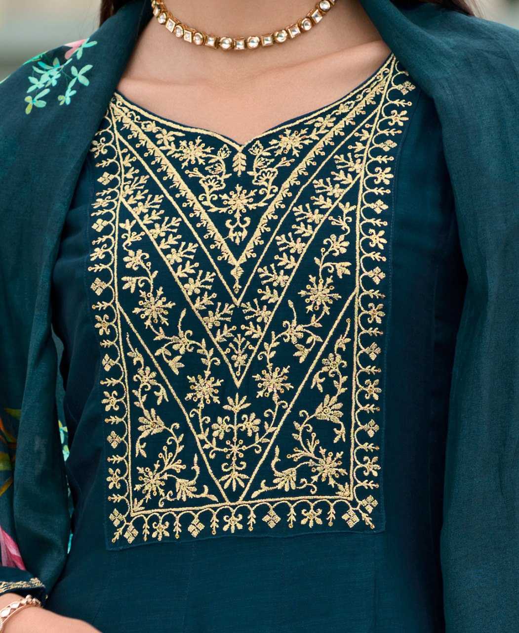 Ynf Vichitra Silk KESH507 TEAL VICHITRA Suits & Dresses Wedding Collections Festive Collections Wholesale Ladies Silk Suit Anarkali Suits Wedding Outfits Manufacturer