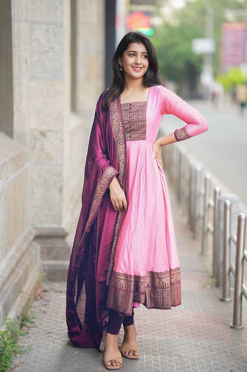 Ynf Vichitra Silk KESH510 1108 Gowns Plus Size Collections Wholesale Fancy Gowns Designer Gowns Manufacturer