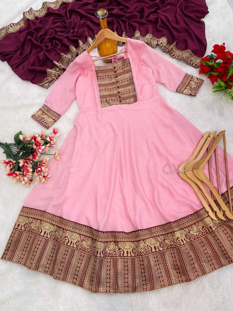 Ynf Vichitra Silk KESH510 1108 Gowns Plus Size Collections Wholesale Fancy Gowns Designer Gowns Manufacturer