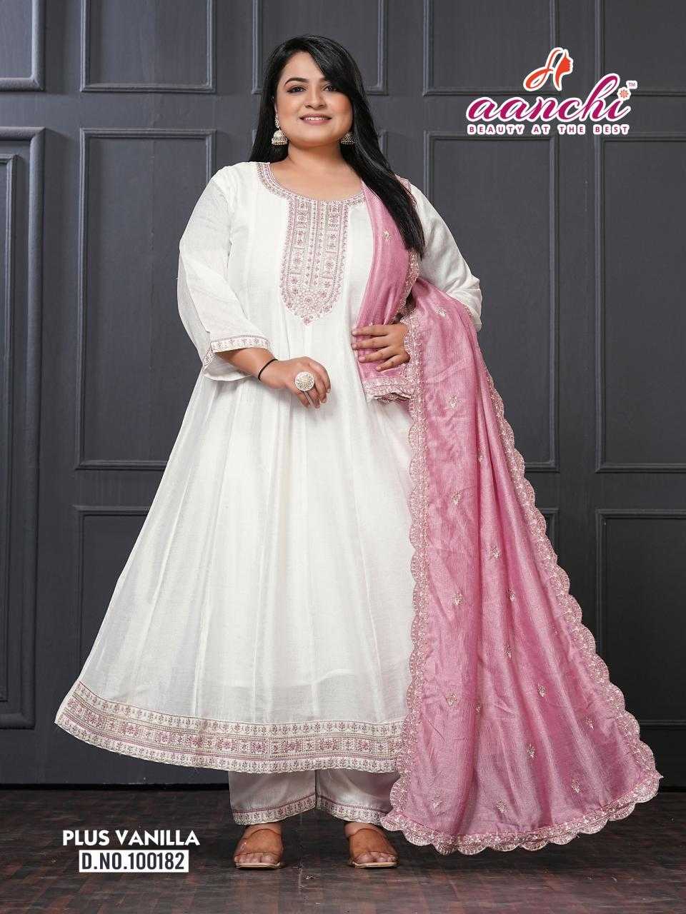 Ynf Vichitra Silk RIN190 AANCHI-PLUS VANILLA Setwise Collections Wholesale Gowns Catalogs Manufacturer