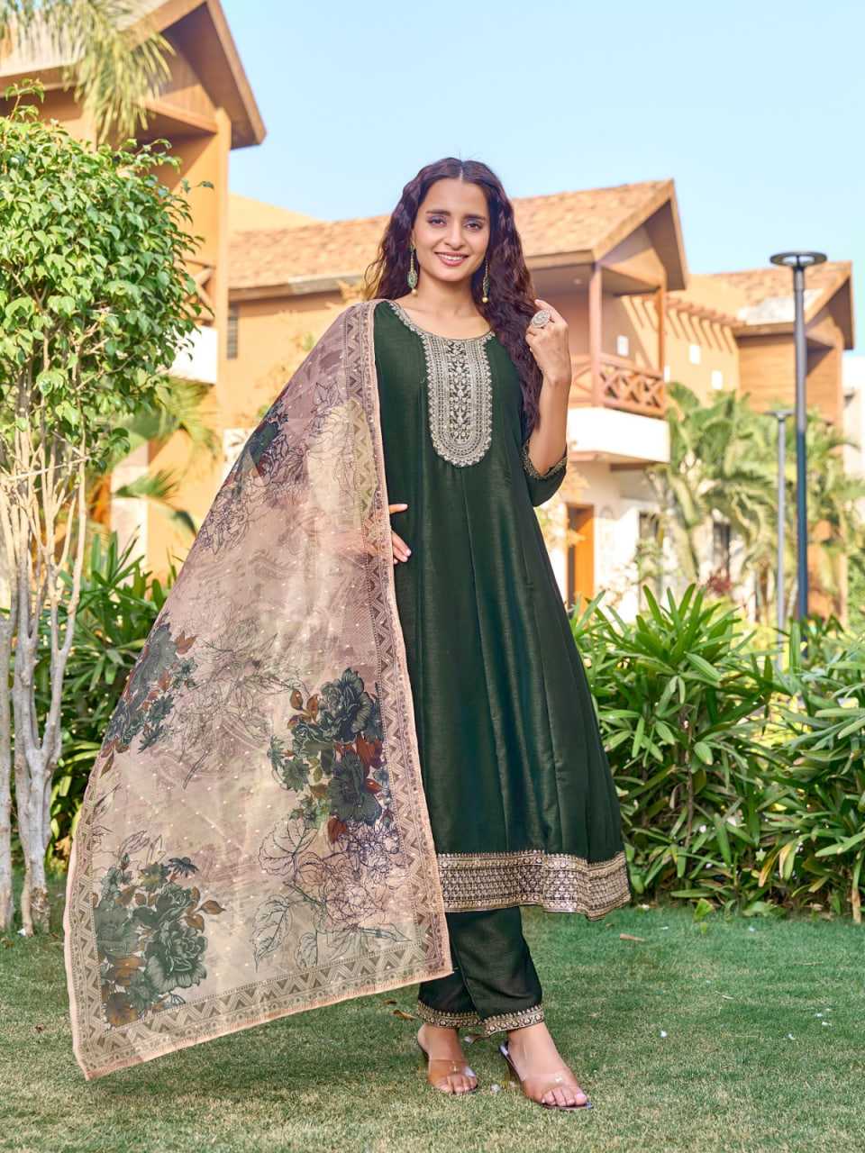 Ynf Vichitra Silk RIN190 AANCHI SHOBHA Setwise Collections Wholesale Gowns Catalogs Manufacturer