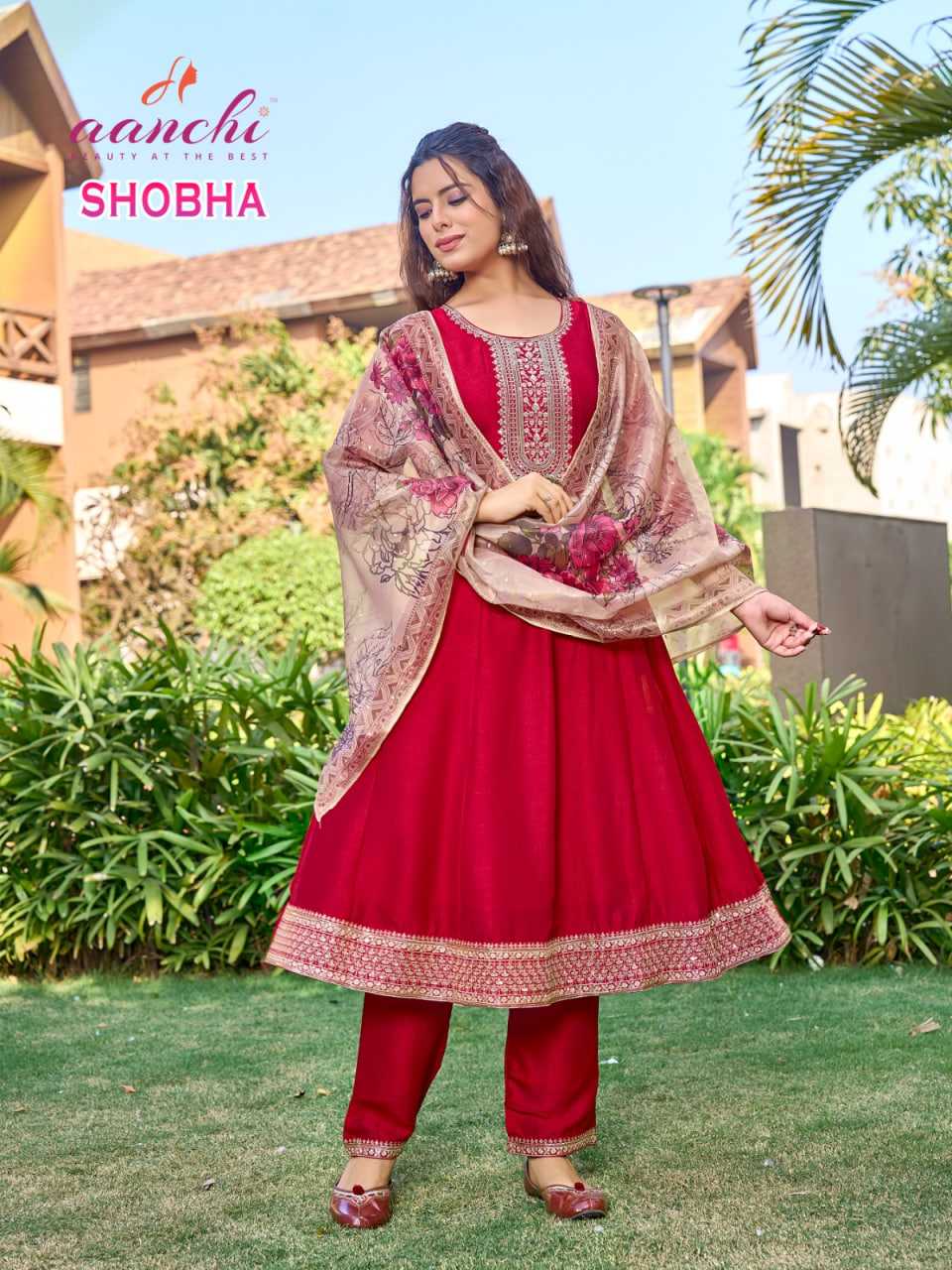 Ynf Vichitra Silk RIN190 AANCHI SHOBHA Setwise Collections Wholesale Gowns Catalogs Manufacturer
