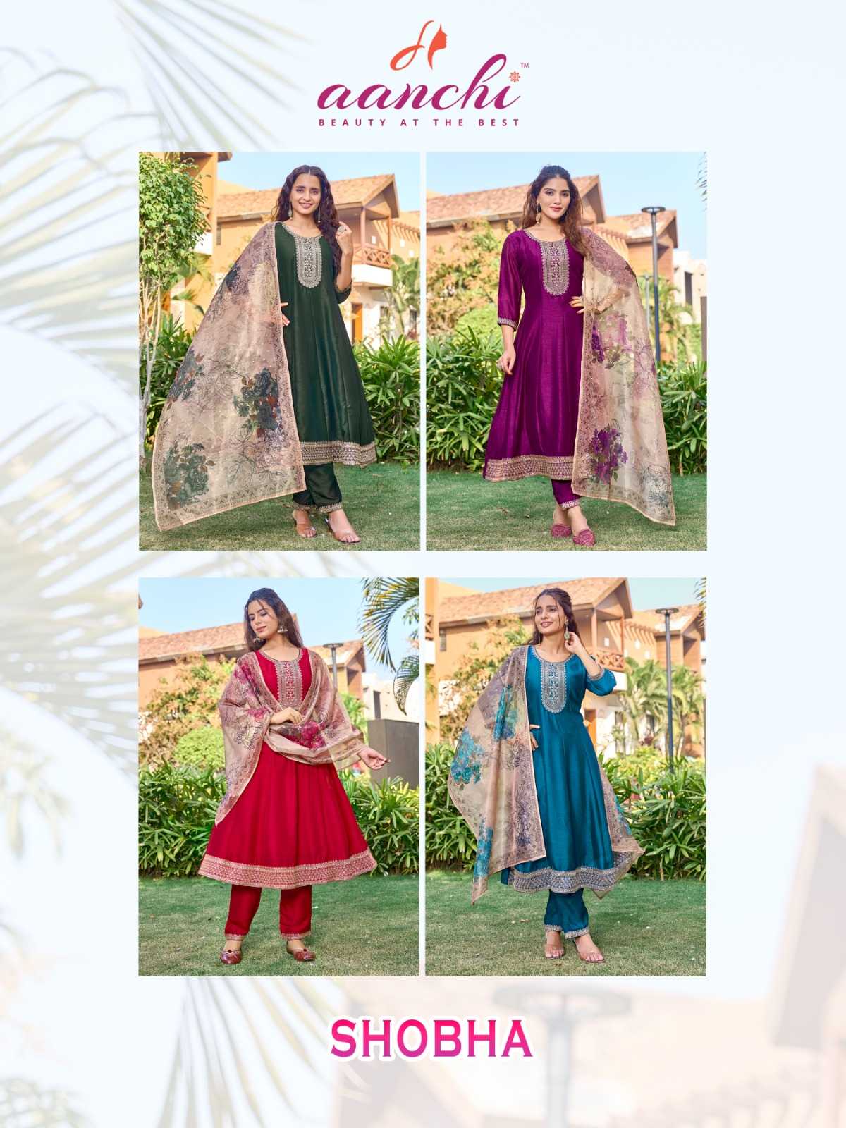 Ynf Vichitra Silk RIN190 AANCHI SHOBHA Setwise Collections Wholesale Gowns Catalogs Manufacturer