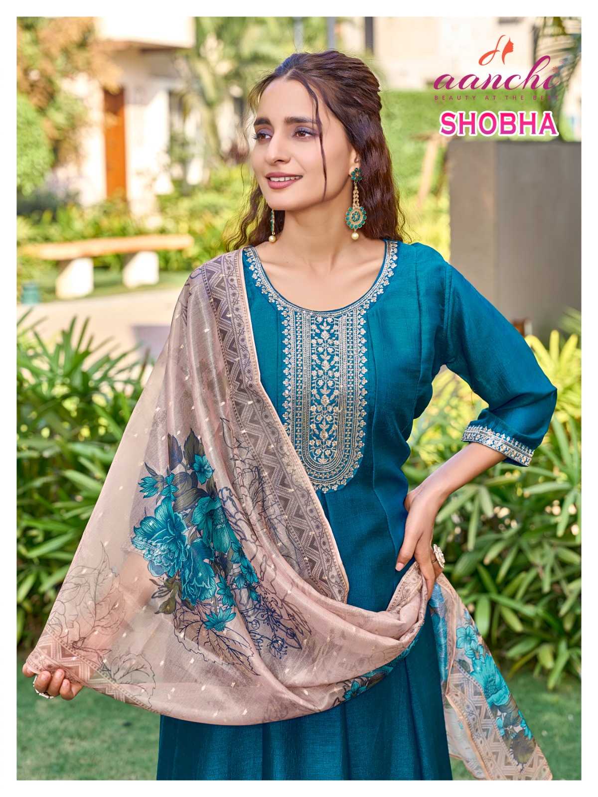 Ynf Vichitra Silk RIN190 AANCHI SHOBHA Setwise Collections Wholesale Gowns Catalogs Manufacturer